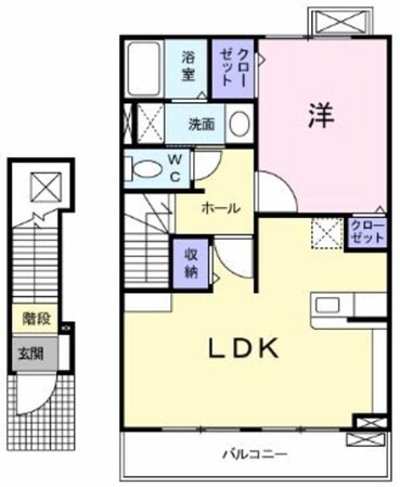 スプリング　グリーンＡの物件間取画像